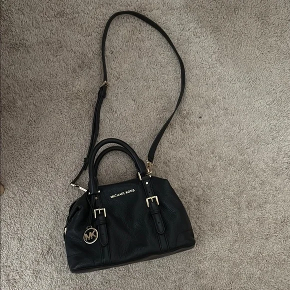 Michael Kors Women Michael Kors Black Satchel with Silver Hardware display picture 1